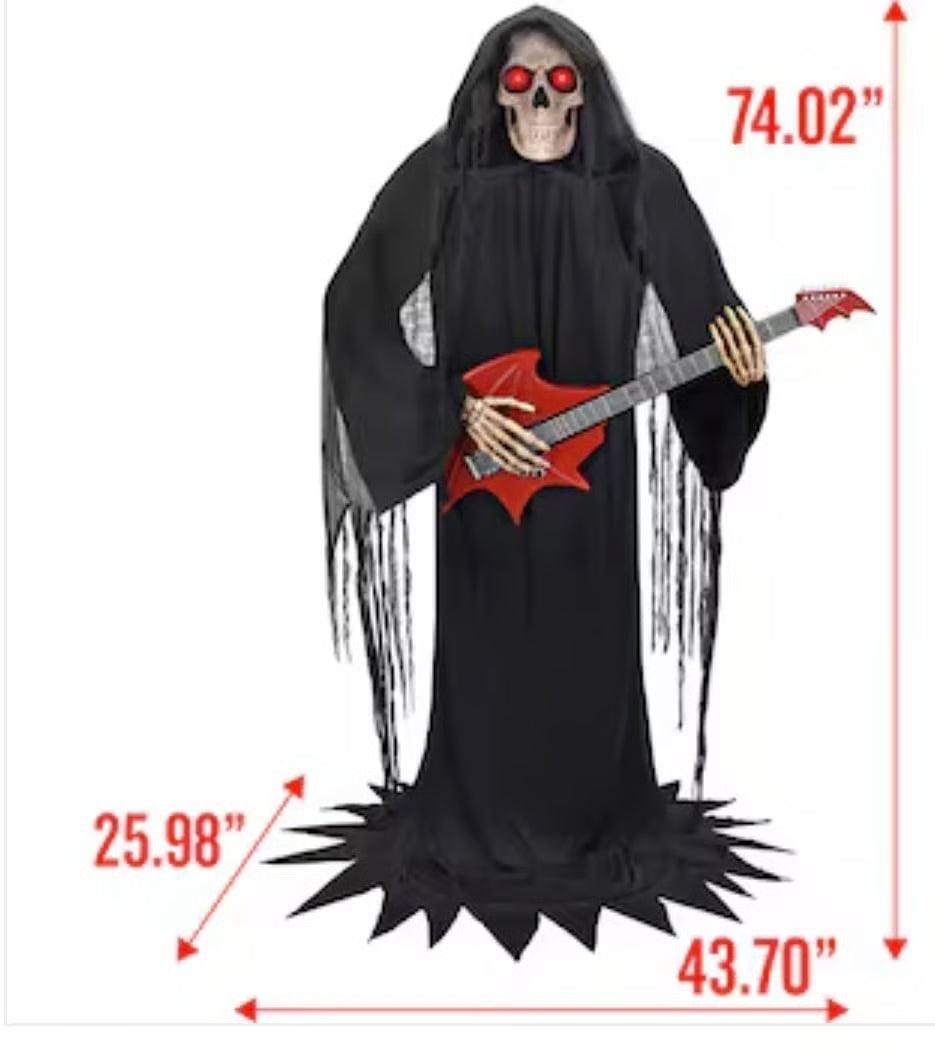 6.0-ft Freestanding Musical Lighted Reaper Animatronic