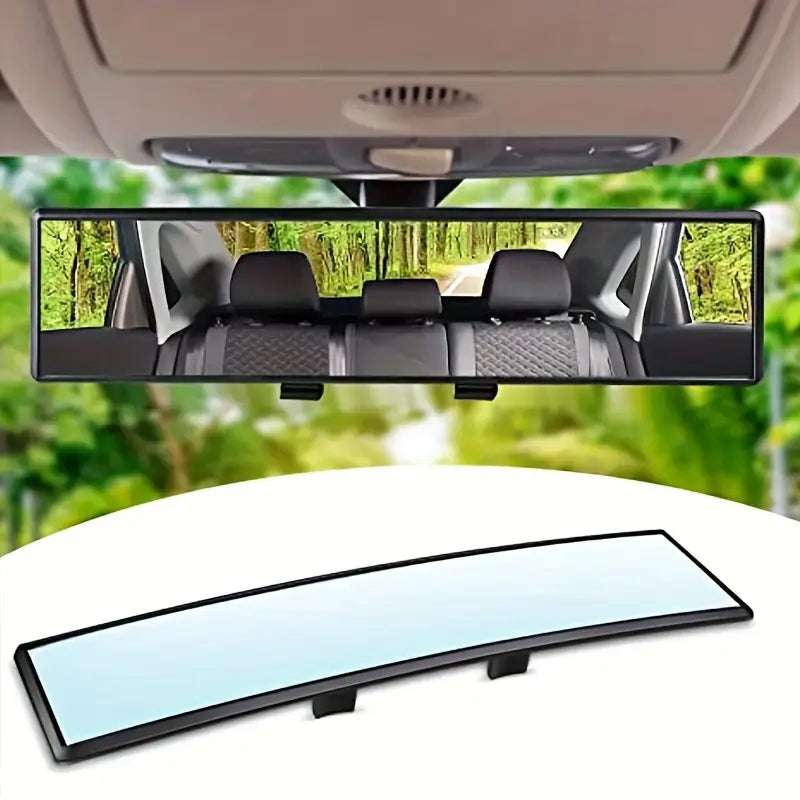 1pc Wide-Angle Rear View Mirror - Fog-Resistant & Glare-Free, Curved Glass