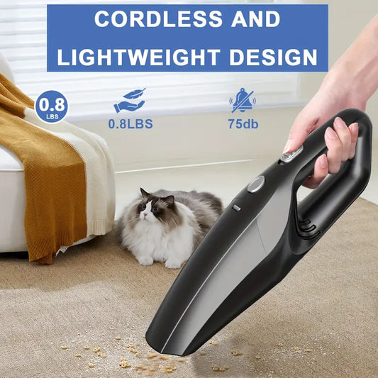 Wireless Handheld Car Vacuum Cleaner - Large Capacity, Super Strong Suction